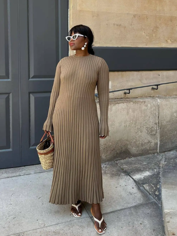 Gracie Knitted Maxi Dress | Sleek & Flattering