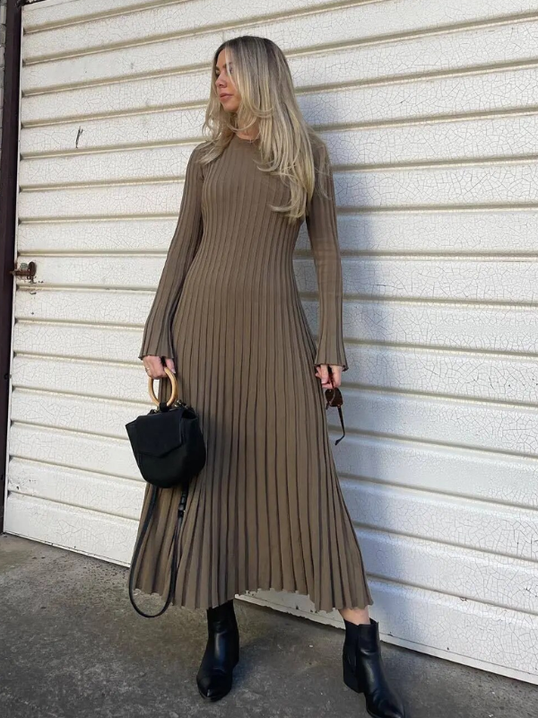 Gracie Knitted Maxi Dress | Sleek & Flattering