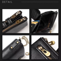 Retro Leather Wallet | With cool chain!