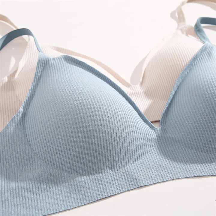 Biustonosz typu bralette z głębokim dekoltem w kształcie litery V