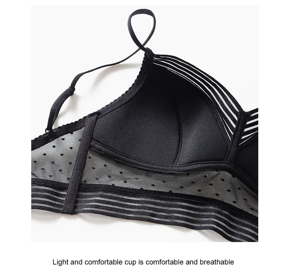 Backless Bra | With trendy polka dot mesh