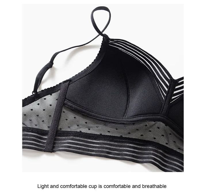 Backless Bra | With trendy polka dot mesh