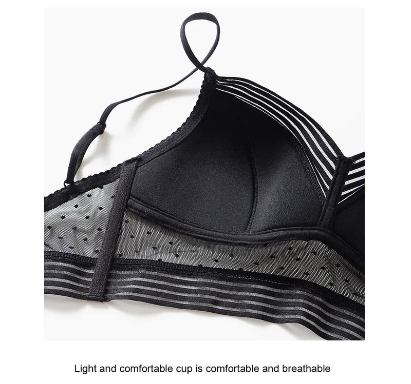 Backless Bra | With trendy polka dot mesh