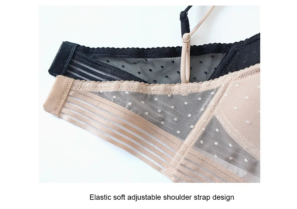 Backless Bra | With trendy polka dot mesh