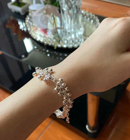 Silver Beaded Bracelet | With beautiful details