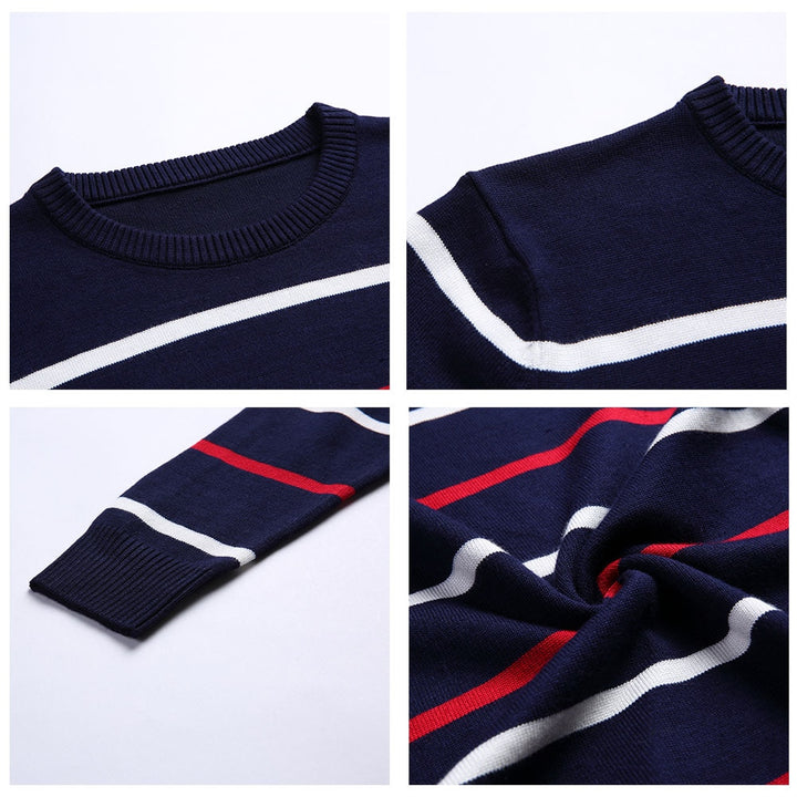 Sammy Jackson™ Men's Fashion | Casual Striped Sweater with O-Neck