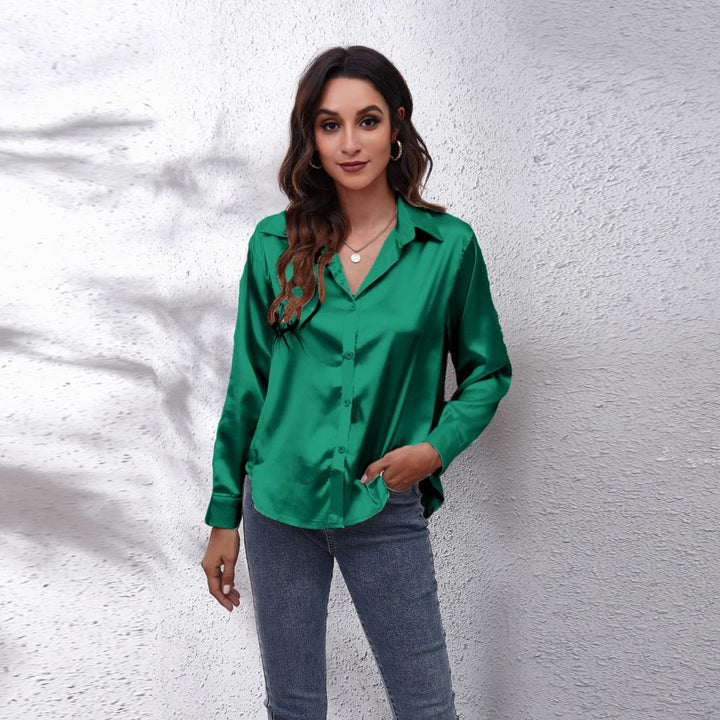 Sammy Jackson™ Shila Satijnen Blouse | Een Zomerse & Luchtige Damesblouse
