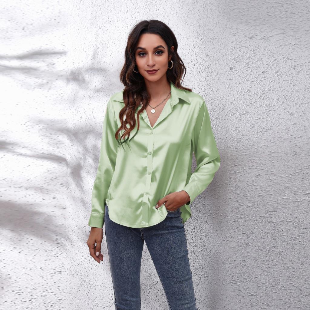 Sammy Jackson™ Shila Satijnen Blouse | Een Zomerse & Luchtige Damesblouse