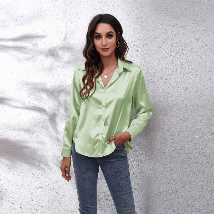 Sammy Jackson™ Shila Satijnen Blouse | Een Zomerse & Luchtige Damesblouse