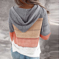 Sammy Jackson™ Lydia | Comfortable Patchwork Sweater with Hood