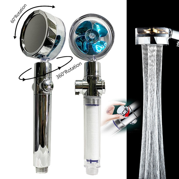 Sammy Jackson™ | Pro 360° Rotating Shower Head | A unique handheld shower with high pressure