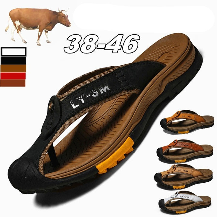 Sammy Jackson™ Leo Leather Sandals | Men’s sandals made from genuine cow leather