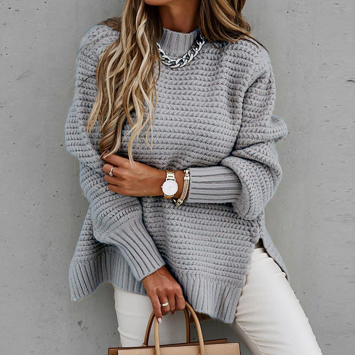 Sammy Jackson™ Sofia | Elegant Pullover with a Half-High Neck - Knitted Autumn Sweater