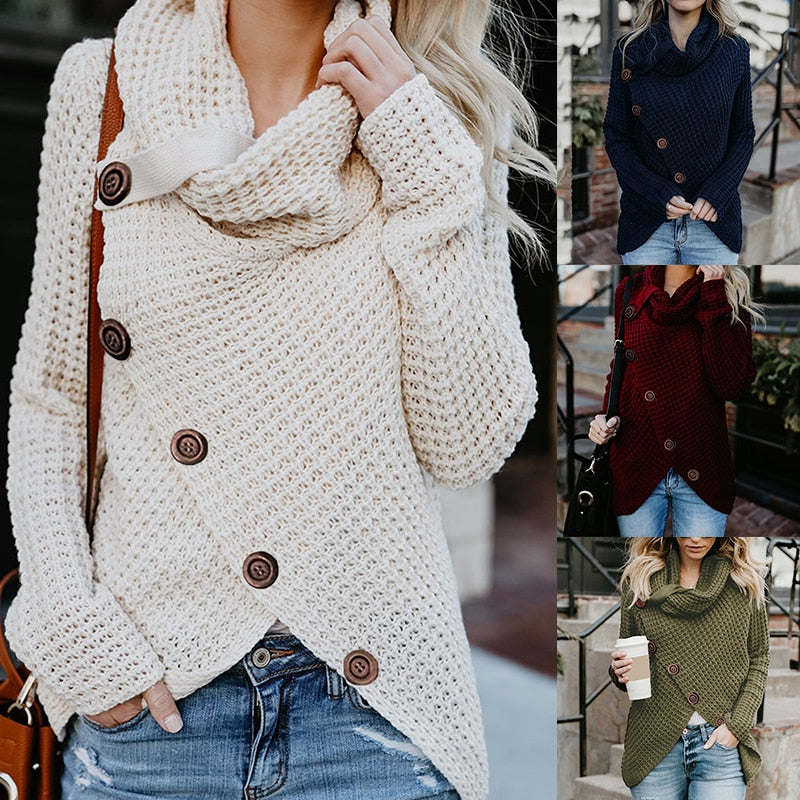 Sammy Jackson™ Hailey | Nowoczesny asymetryczny golf z eleganckimi detalami