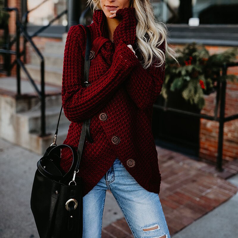 Sammy Jackson™ Hailey | Nowoczesny asymetryczny golf z eleganckimi detalami