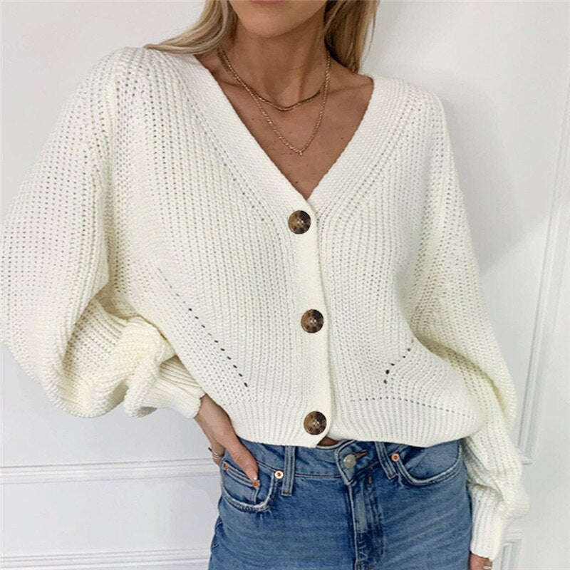 Sammy Jackson™ Mayra™ | Kamizelka z guzikami lub luźny sweter Damska moda
