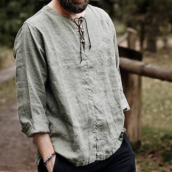 Sammy Jackson™ Leon Linnen blouse | Een stijlvolle & casual herenblouse