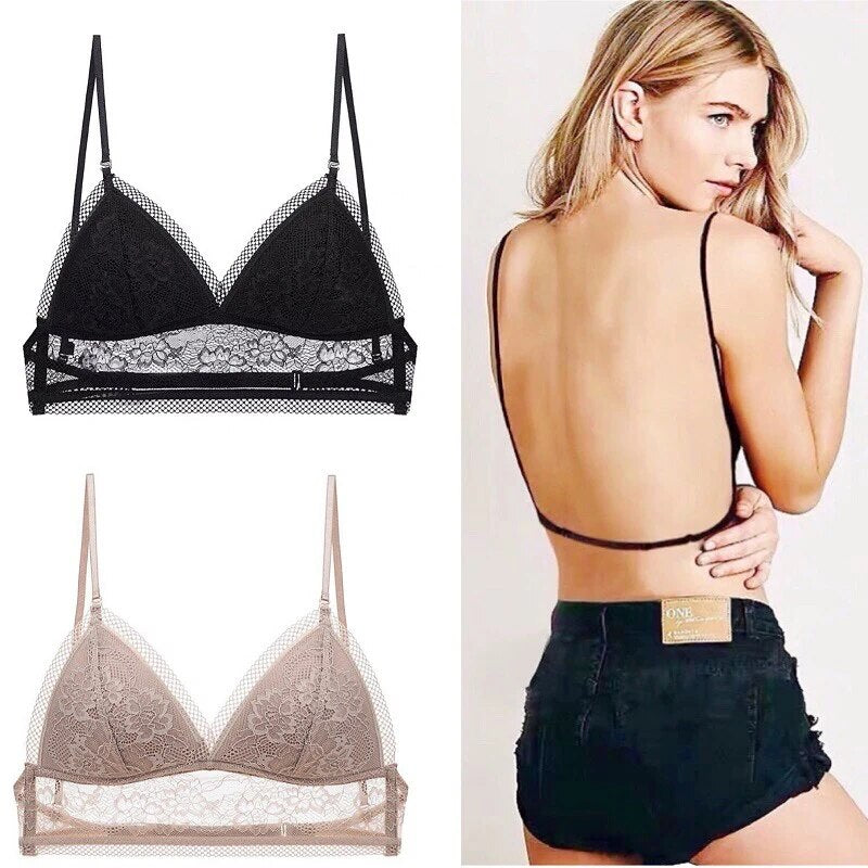 Mesh Lace Bra | With Stylish and Sexy Low Back