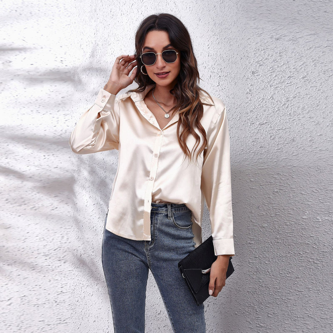 Sammy Jackson™ Shila Satijnen Blouse | Een Zomerse & Luchtige Damesblouse