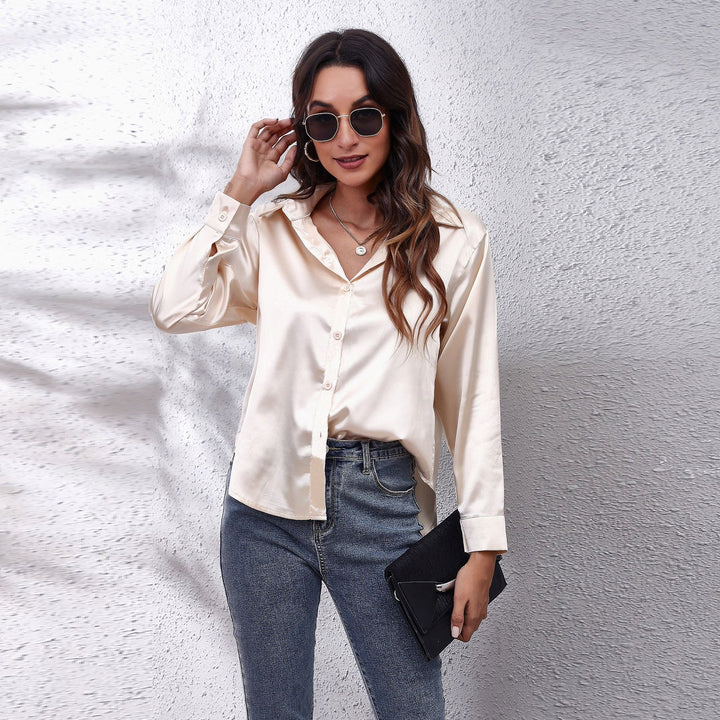 Sammy Jackson™ Shila Satijnen Blouse | Een Zomerse & Luchtige Damesblouse