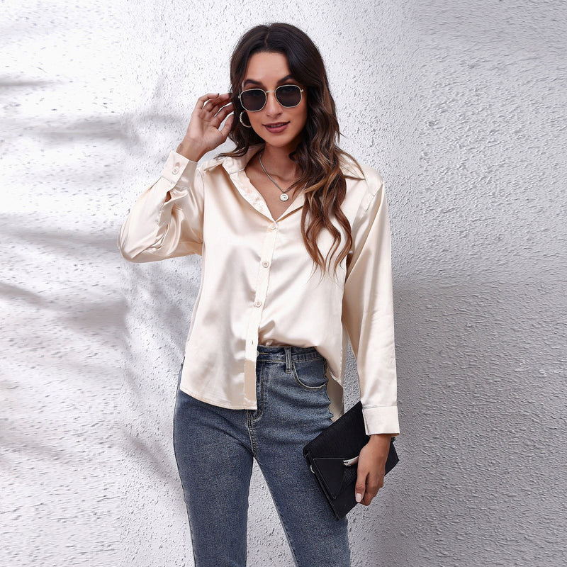 Sammy Jackson™ Shila Satijnen Blouse | Een Zomerse & Luchtige Damesblouse