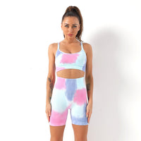 Zestaw sportowy Donna (krótkie) | Unikalny zestaw do ćwiczeń Tie Dyed!