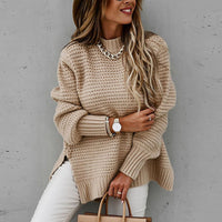 Sammy Jackson™ Sofia | Elegant Pullover with a Half-High Neck - Knitted Autumn Sweater