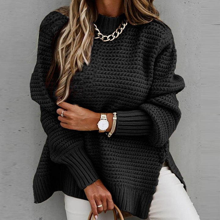 Sammy Jackson™ Sofia | Elegant Pullover with a Half-High Neck - Knitted Autumn Sweater
