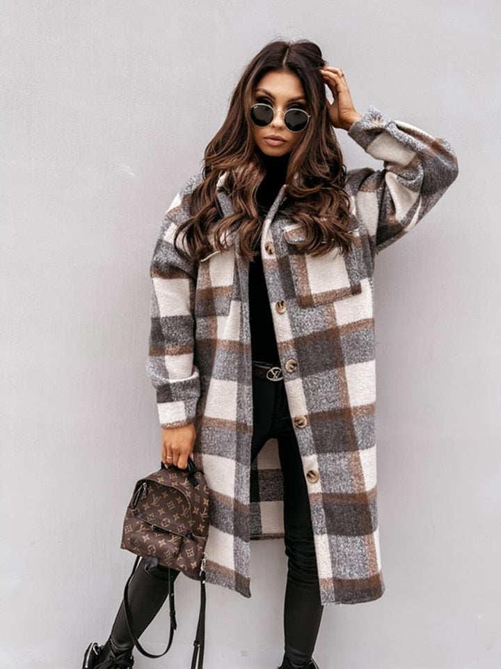 Kurtka w kratę Raisha | Casual, retro i modna