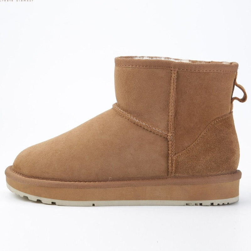 Inoe Suede Winter Shoes | Genuine Sheepskin, Super Warm & Soft