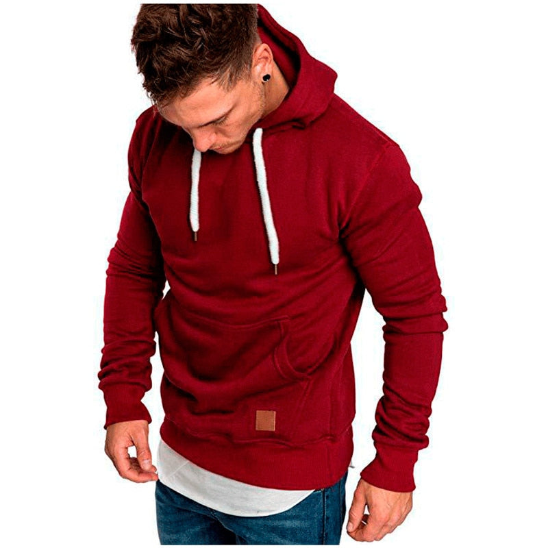 Sammy Jackson™ | Casual Hoodie voor Heren - Met Buidelzak en Wit Koord