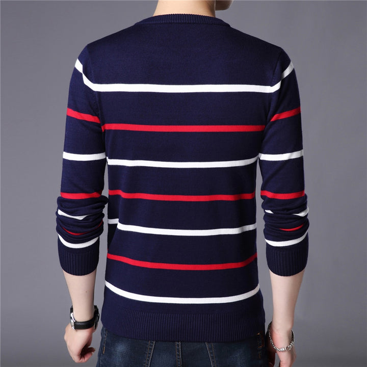Sammy Jackson™ Men's Fashion | Casual Striped Sweater with O-Neck