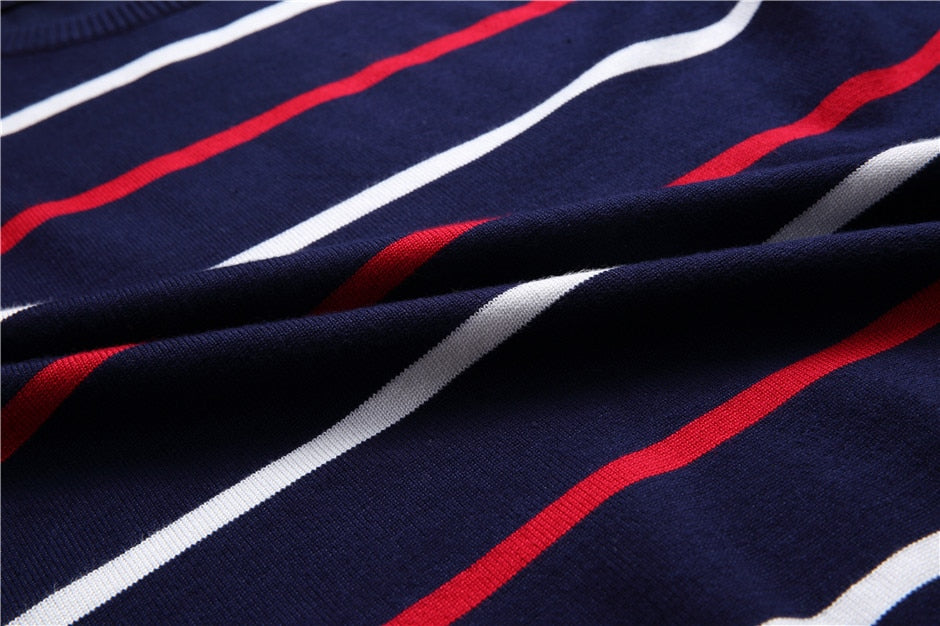 Sammy Jackson™ Men's Fashion | Casual Striped Sweater with O-Neck