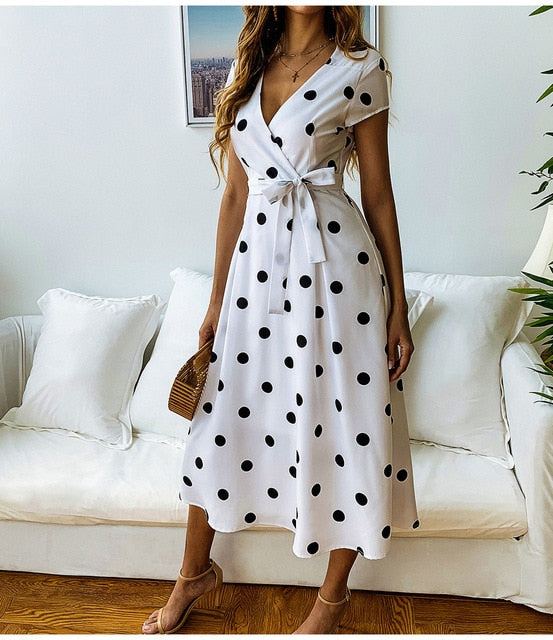 Sammy Jackson™ Juna Jurk met Stippen | Een Vrolijke & Elegante Damesjurk