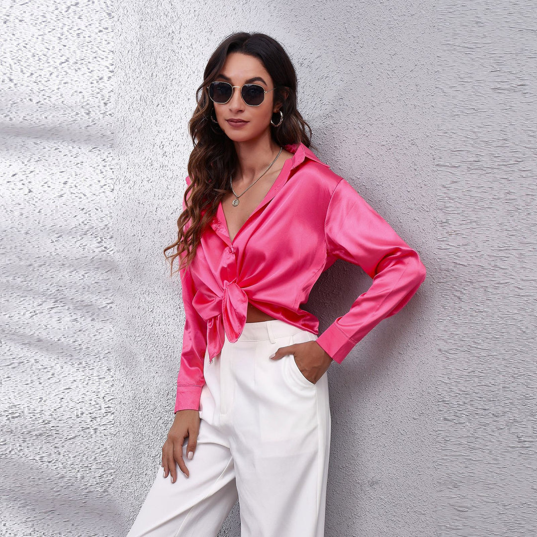 Sammy Jackson™ Shila Satijnen Blouse | Een Zomerse & Luchtige Damesblouse