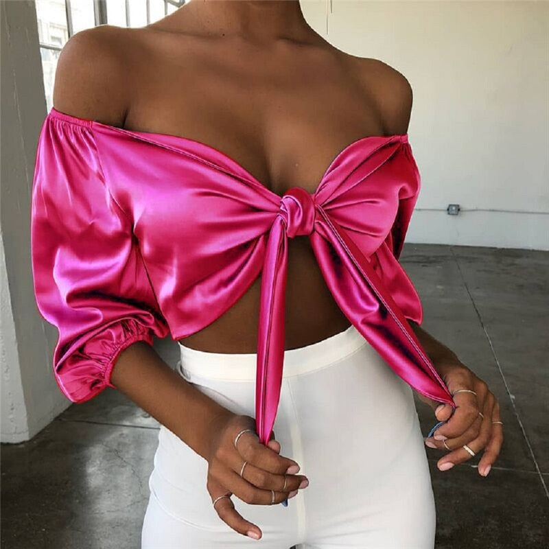 Joanne satynowy top | Seksowny, elegancki i stylowy