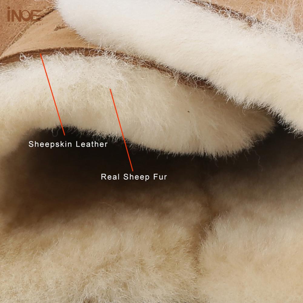 Inoe Suede Winter Shoes | Genuine Sheepskin, Super Warm & Soft