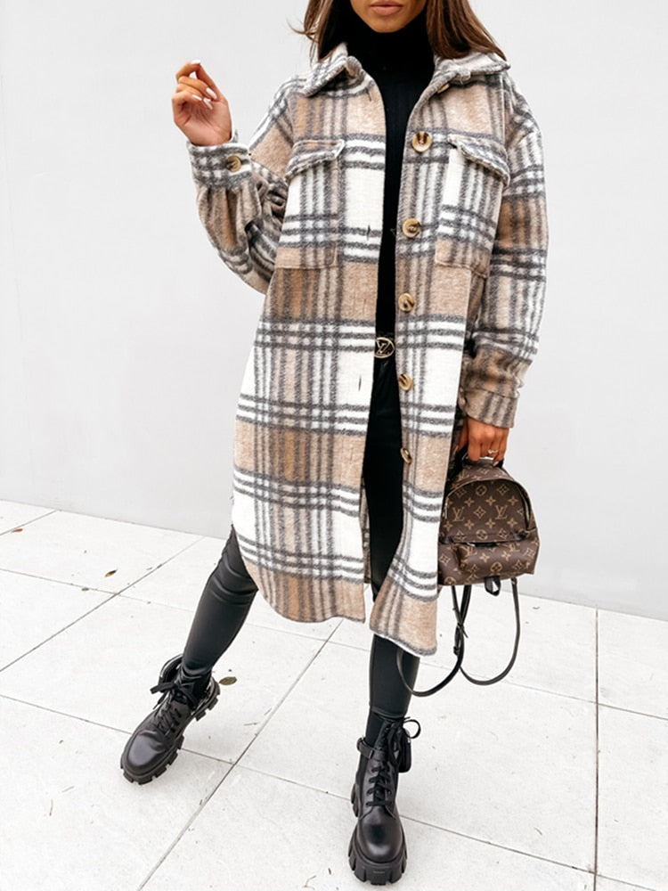 Kurtka w kratę Raisha | Casual, retro i modna
