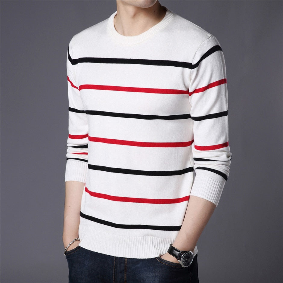 Sammy Jackson™ Men's Fashion | Casual Striped Sweater with O-Neck
