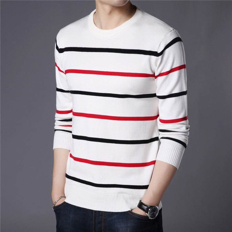 Sammy Jackson™ Men's Fashion | Casual Striped Sweater with O-Neck