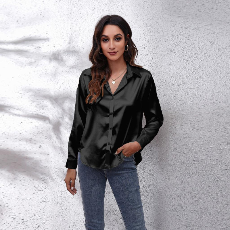 Sammy Jackson™ Shila Satijnen Blouse | Een Zomerse & Luchtige Damesblouse