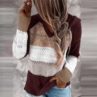 Sammy Jackson™ Lydia | Comfortable Patchwork Sweater with Hood