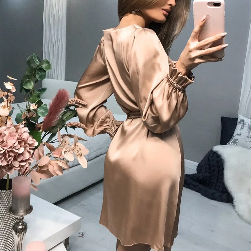 Sammy Jackson™ Sandra Satin Dress | Classic & Chic