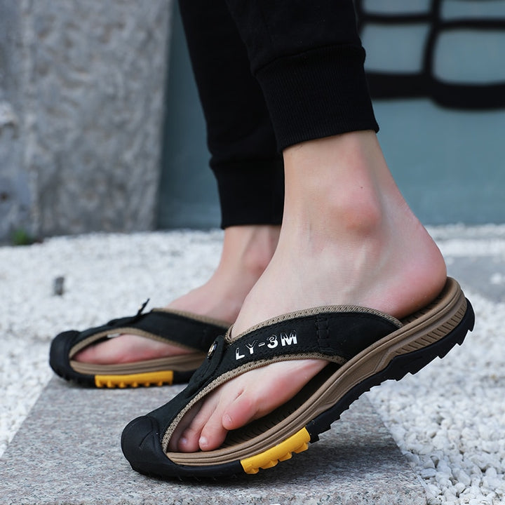 Sammy Jackson™ Leo Leather Sandals | Men’s sandals made from genuine cow leather