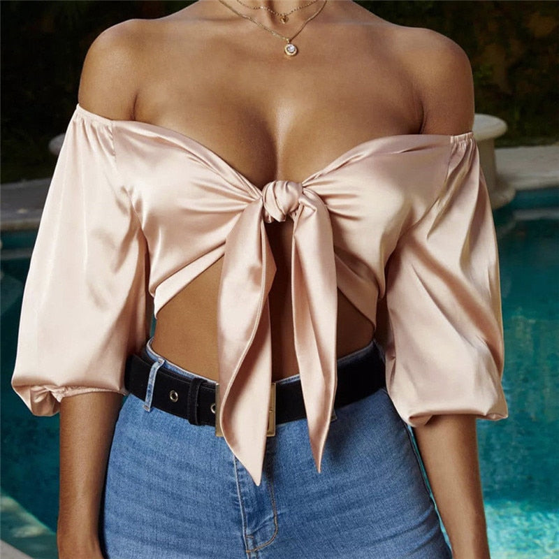 Joanne satynowy top | Seksowny, elegancki i stylowy