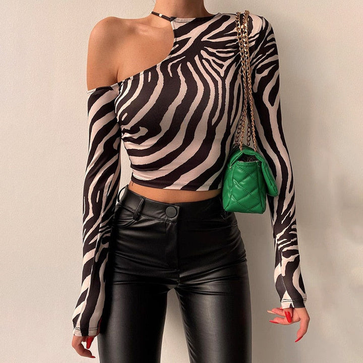 Bijou Zebra Top | Wzór sezonu