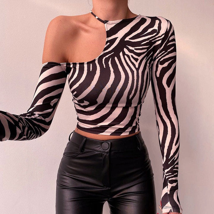 Bijou Zebra Top | Wzór sezonu