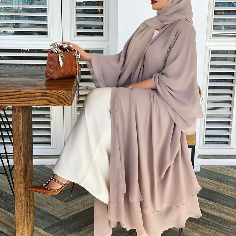Sammy Jackson™ Open Amina Abaya with Hijab | A beautiful & airy abaya