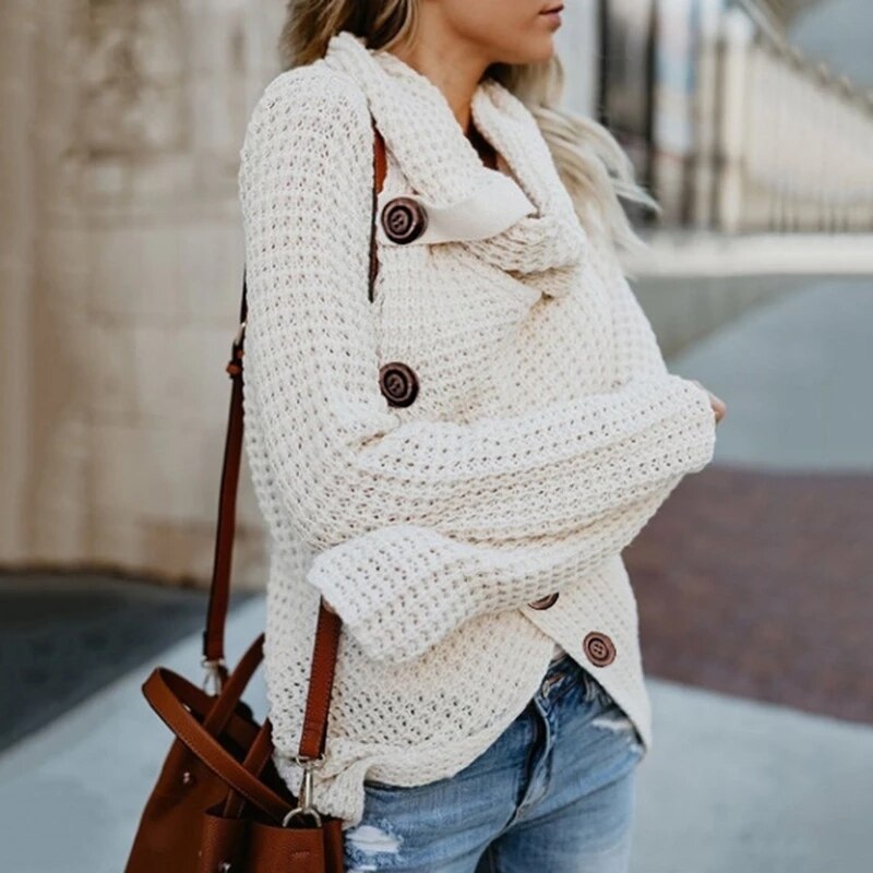 Sammy Jackson™ Hailey | Nowoczesny asymetryczny golf z eleganckimi detalami