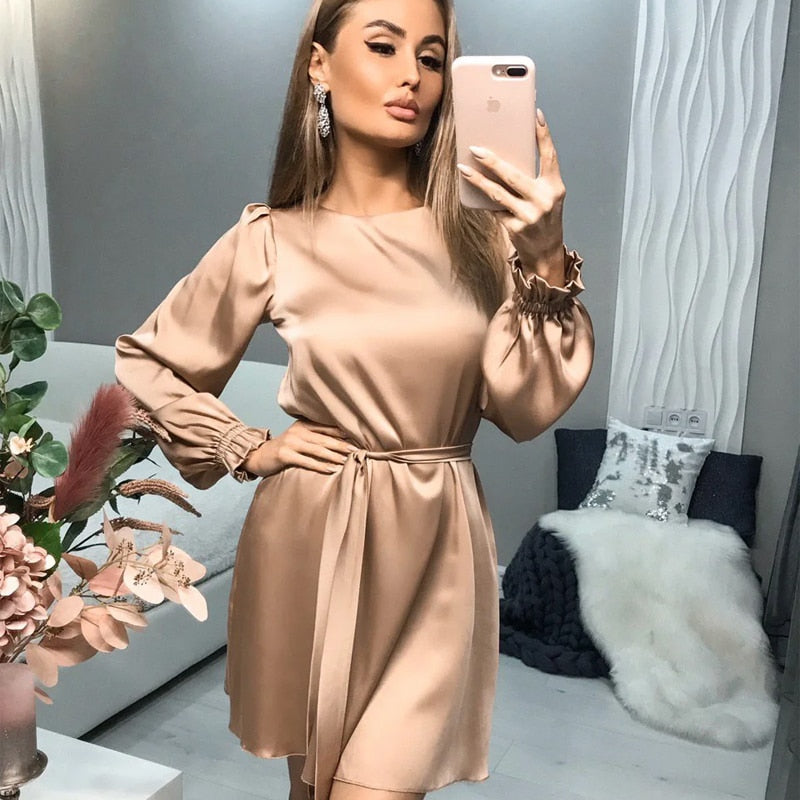 Sammy Jackson™ Sandra Satin Dress | Classic & Chic